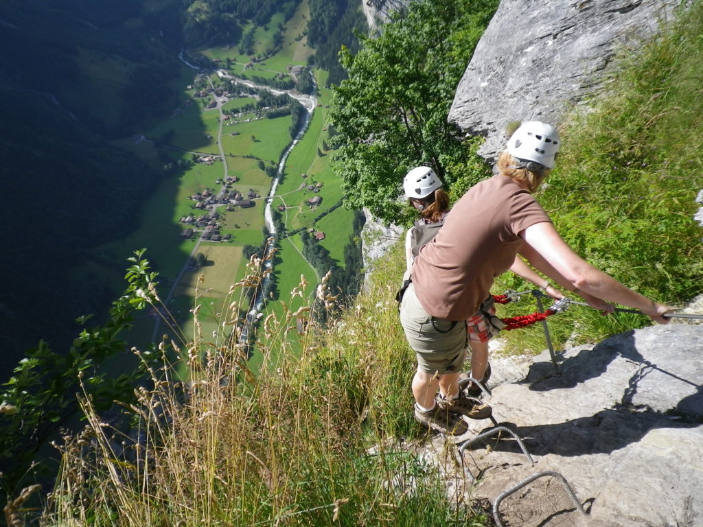 Klettersteig in Mürren, via ferrata Mürren